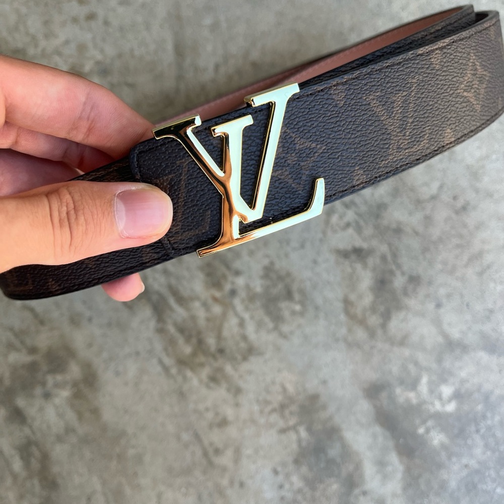 Louis Vuitton Monogram Black and Brown Belt